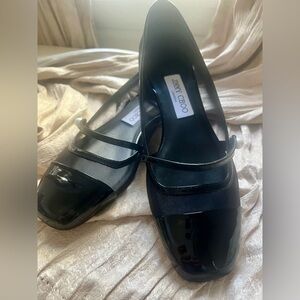 Jimmy Choo Black Patent Leather Flats
